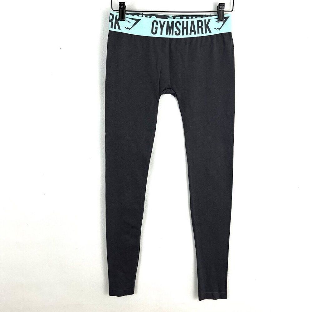 Gymshark Fit Seamless Leggings Women’s S Gray Logo Waist Band